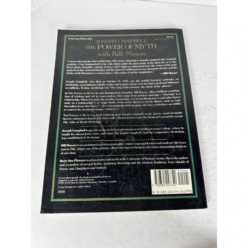 Power of Myth Joseph Campbell 1988 Illustrated Mythology Doubleday Paperback